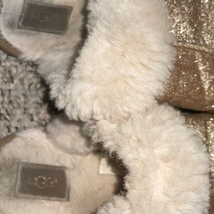 Sparkly ugg worn slippers